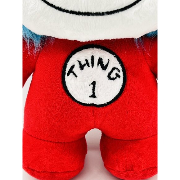Aurora World Dr Seuss Thing 1 and 2  Plush Reversible Two Sided Double Dood 9" - Picture 4 of 10